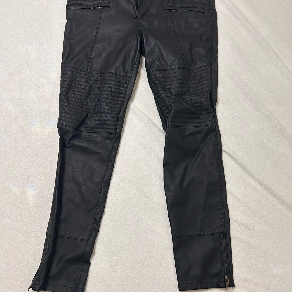 Free People Faux Leather Straight Leg Pants